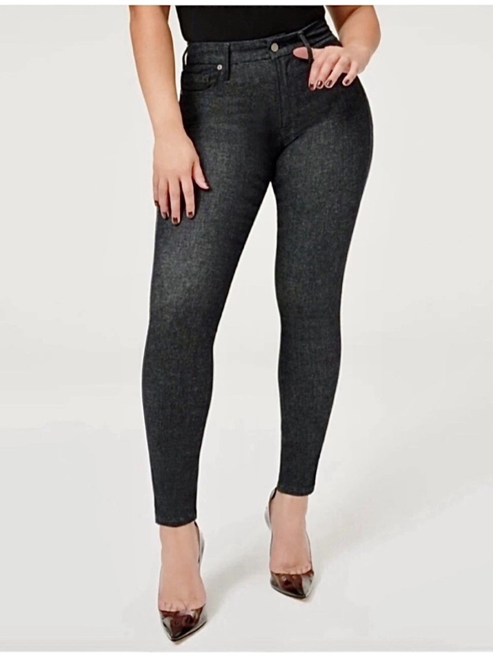 NWT Good American Calik Denim Good Legs Skinny Jeans Dark Wash Size 14-18